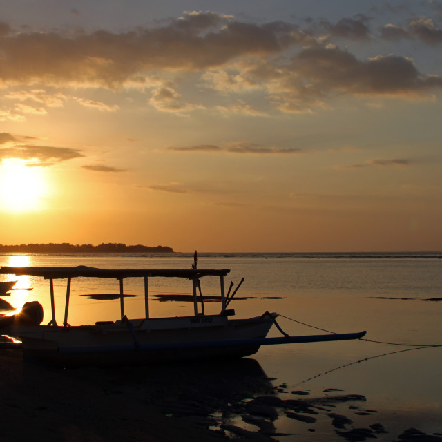 "Sunset Gili Air" stock image