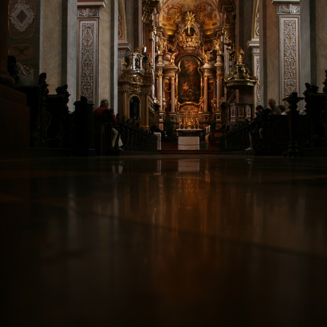 "church interior" stock image