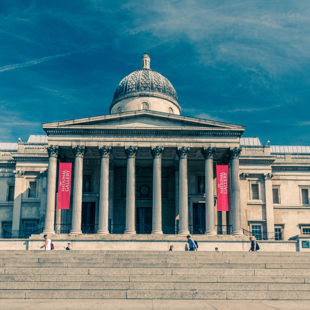 "The National Gallery - Trafalgar Square" stock image