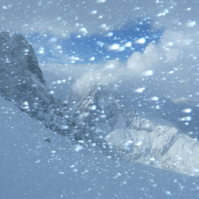 "La Neige Tombe" stock image