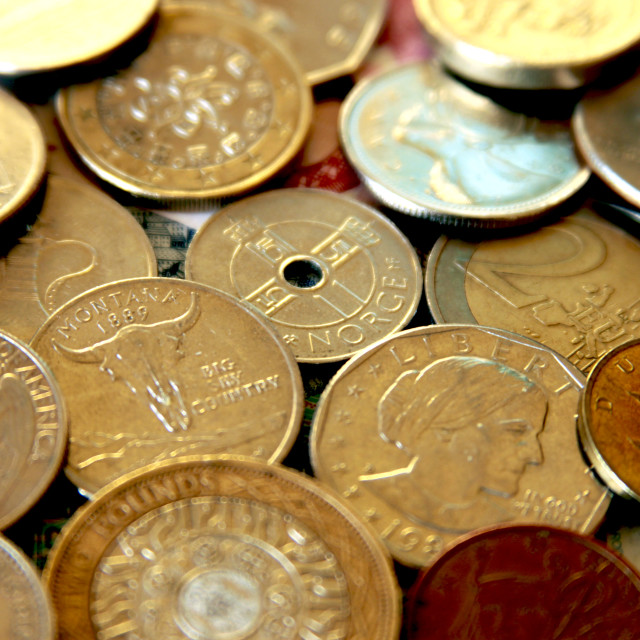 "Coins of the World" stock image