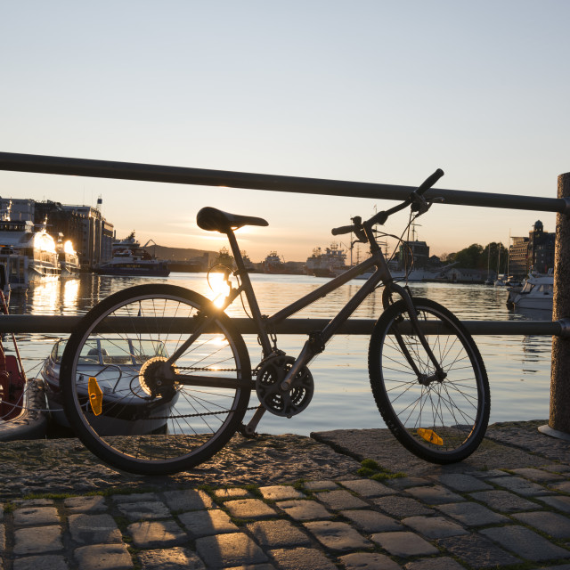 "A bike in Bergen" stock image