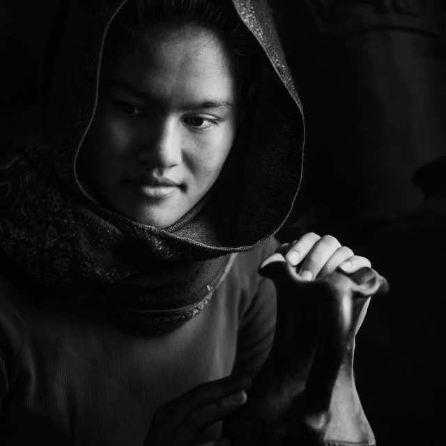 "CHAMPA GIRL" stock image