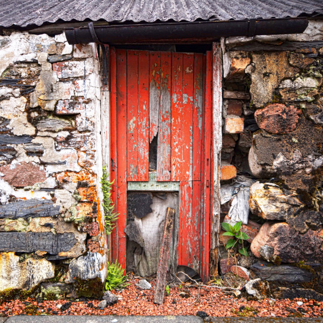 "Red door" stock image