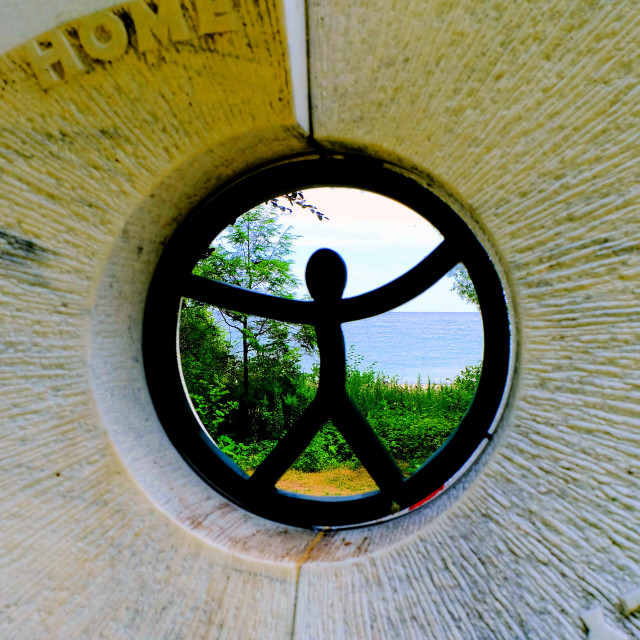 "Monument By The Lake" stock image