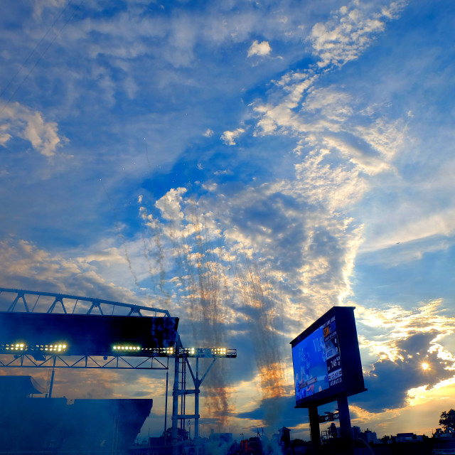 "Dusk At The Stadium" stock image