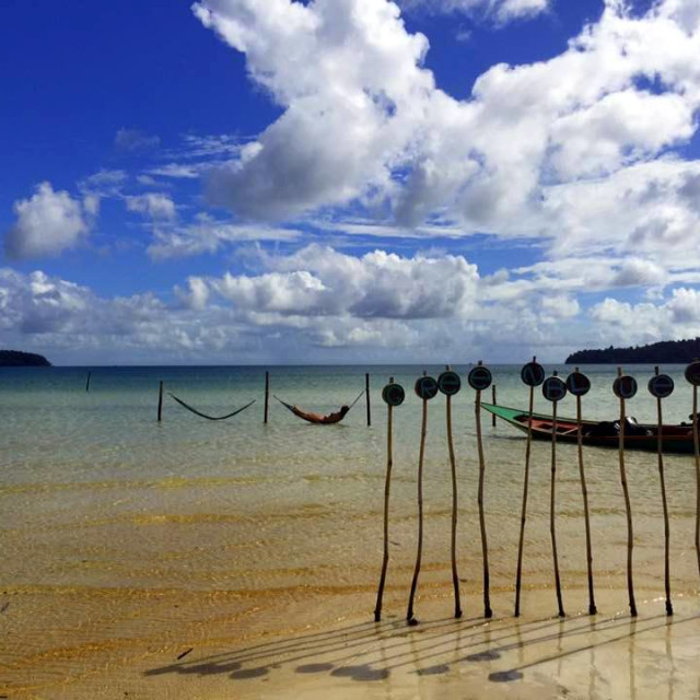 "Relaxing on koh rong samloem" stock image