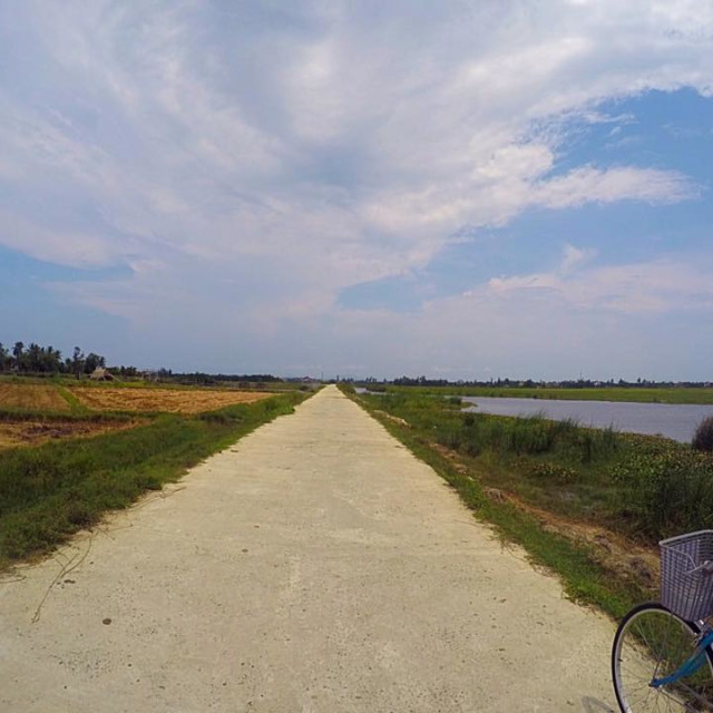 "cycle around Hoi An" stock image