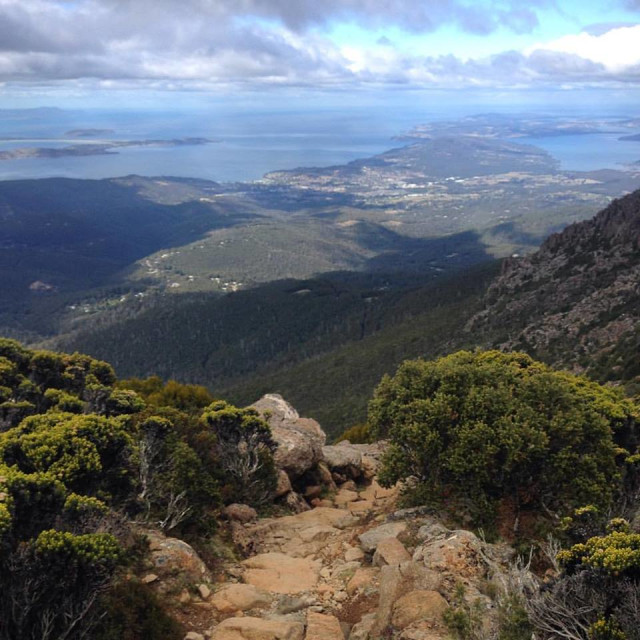 "View over Hobart" stock image