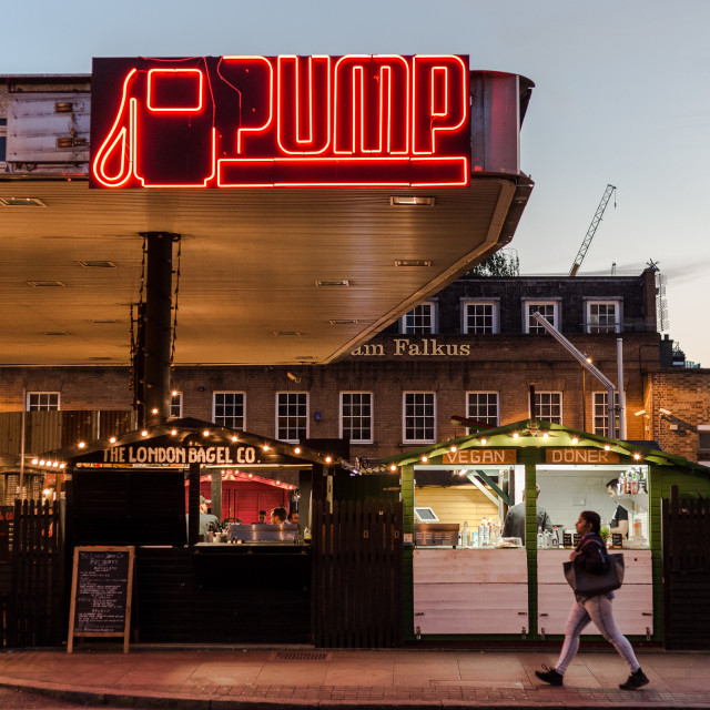 "Pump the Food Market" stock image