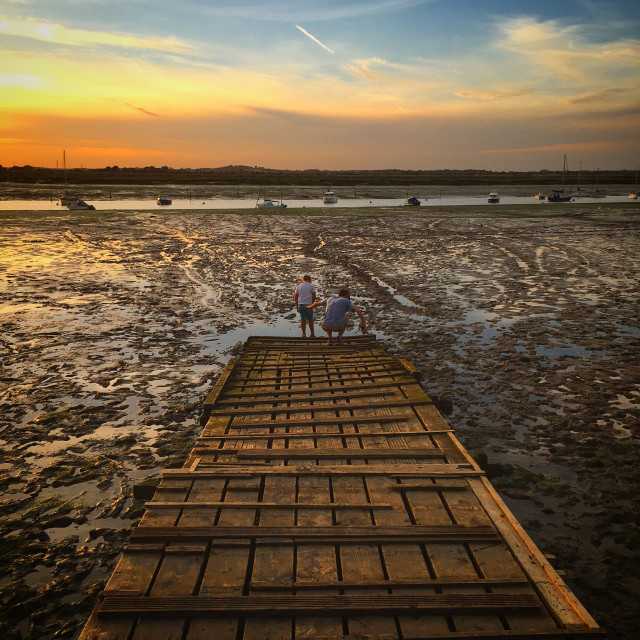 "Mersea sunset" stock image