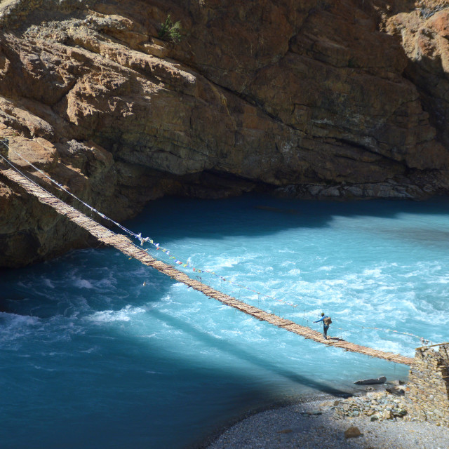 "Crossing Blue Waters" stock image