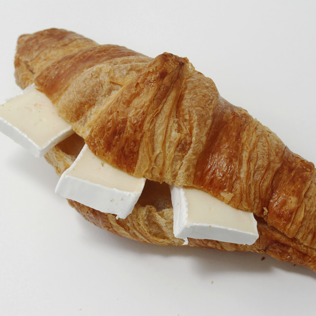 "Croissant with brie" stock image