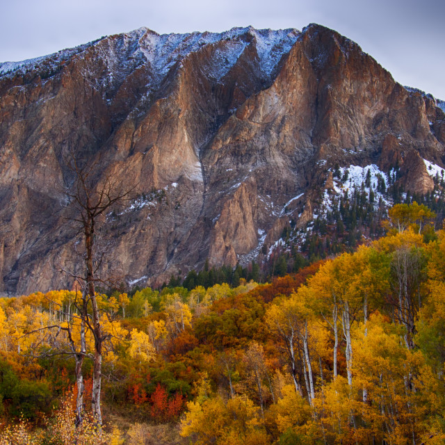 "First Light at Marcellina Mountain" stock image