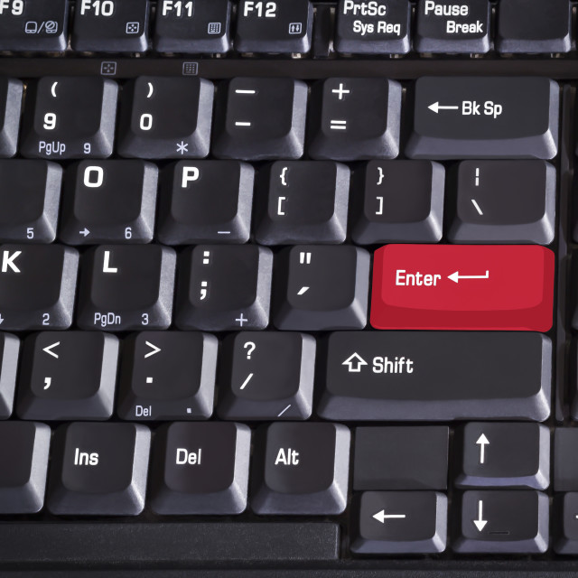 Red enter button computer keyboard - License, download or print for £12.40  | Photos | Picfair