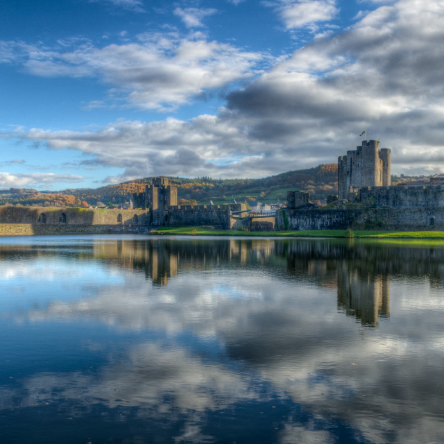 "Caerphilly Castle" stock image