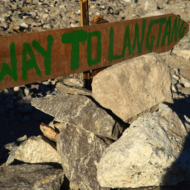 "Way to Langtang" stock image