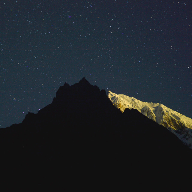 "Under Himalayan Stars" stock image