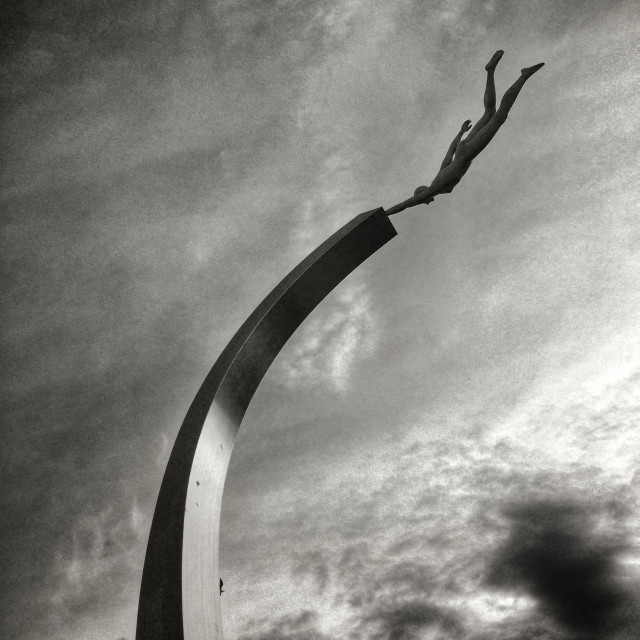 "Sculpture Portishead Marina" stock image