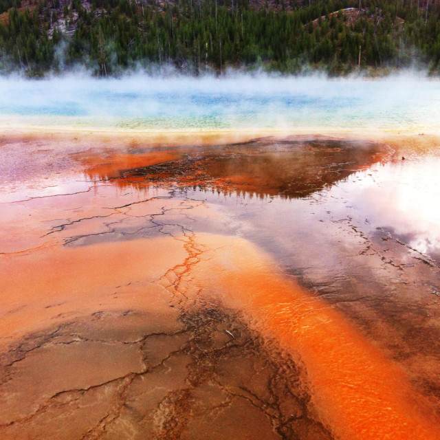 "Grand prismatic spring, Yellowstone national park" stock image