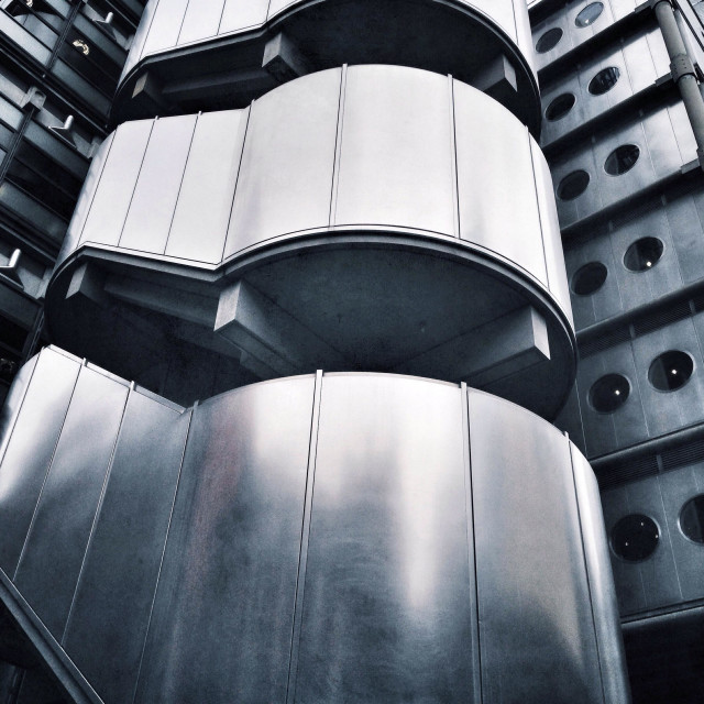 "Lloyd s building- detail, City of London, England" stock image