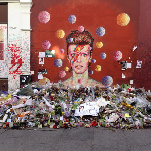 "David Bowie memorial" stock image