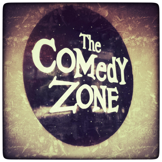 "Comedy zone sign" stock image
