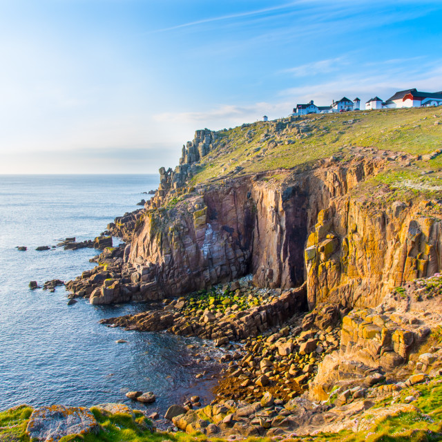 "Lands End, Cornwall" stock image