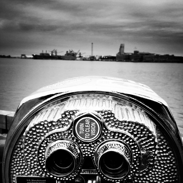 "Baltimore harbor view" stock image