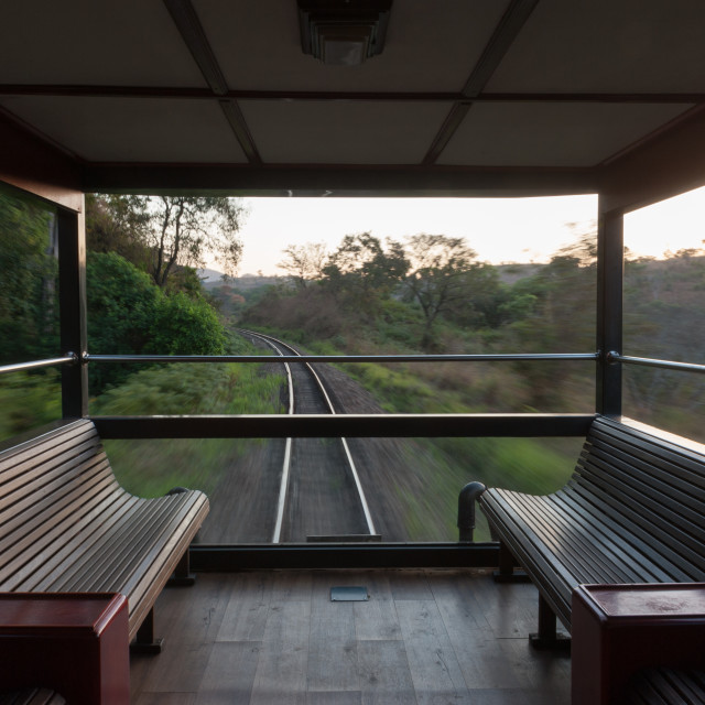 "Observation car Rovos Pride of Africa train" stock image