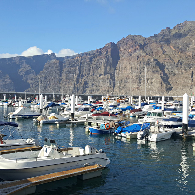 "Los Gigantes Harbour in Tenerife" stock image