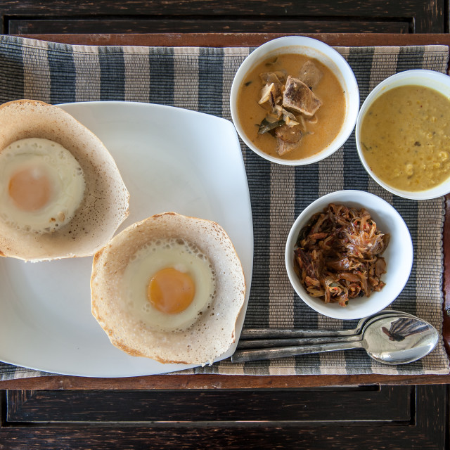 "Sri Lankan Egg Hoppers" stock image