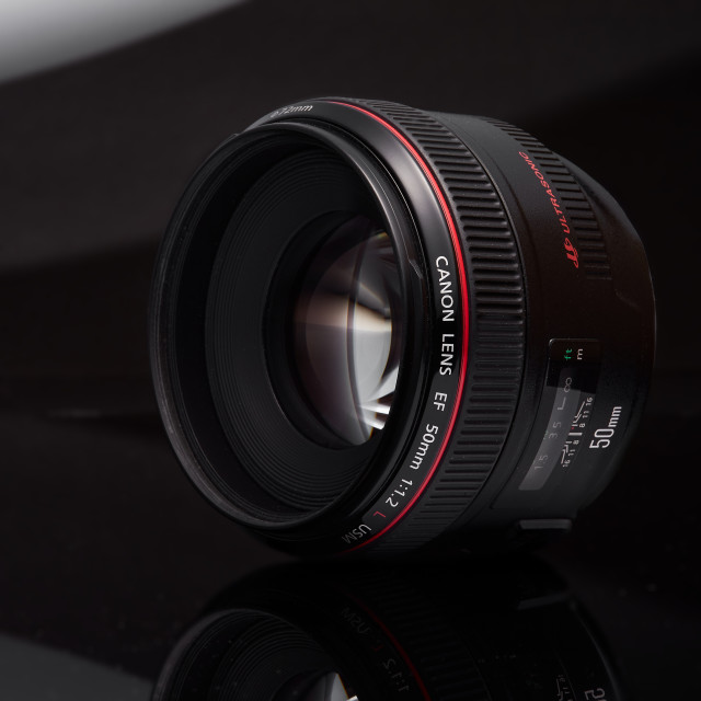 "Canon 50mm f1.2 camera lens" stock image