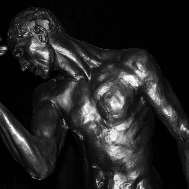 "Statue by Rodin" stock image