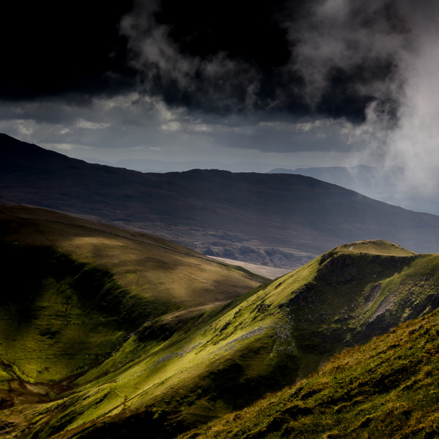 "A ridge in sunlight" stock image