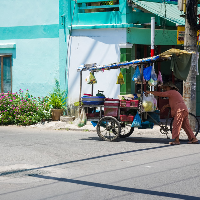 "Moving mini market" stock image