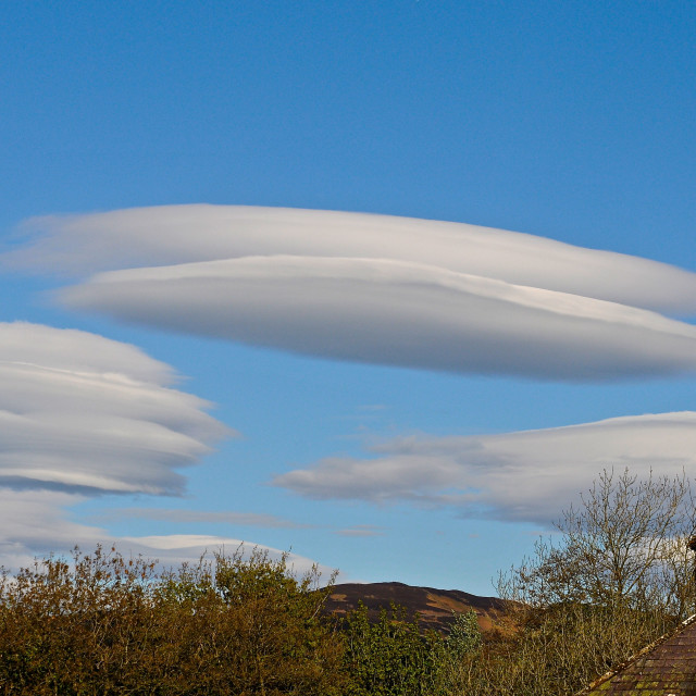 "Lenticular Clouds" stock image