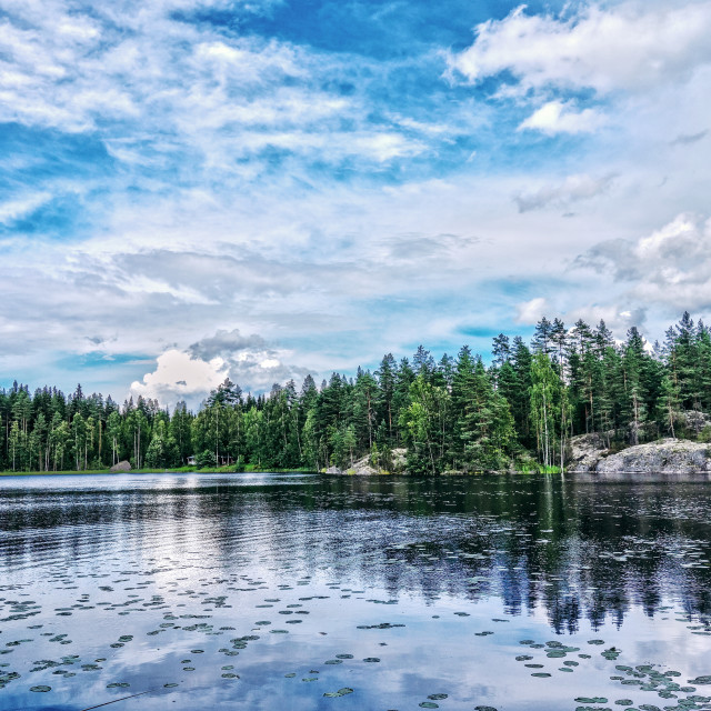 "The Finish Lakes" stock image