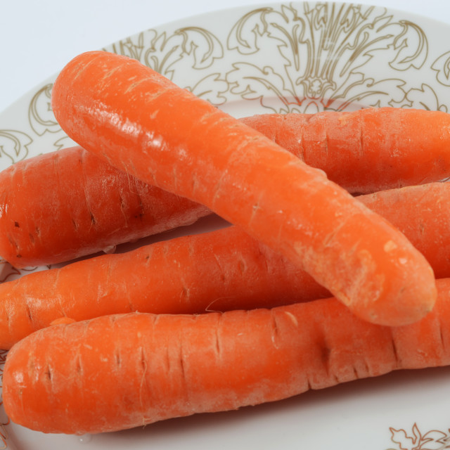 "Carrots on a plate 2" stock image