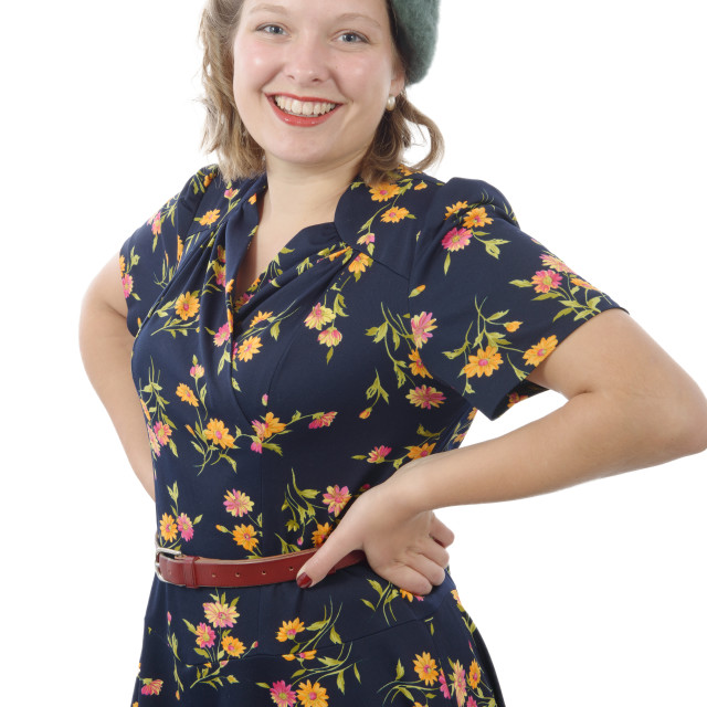 "pretty woman with clothes 1940" stock image