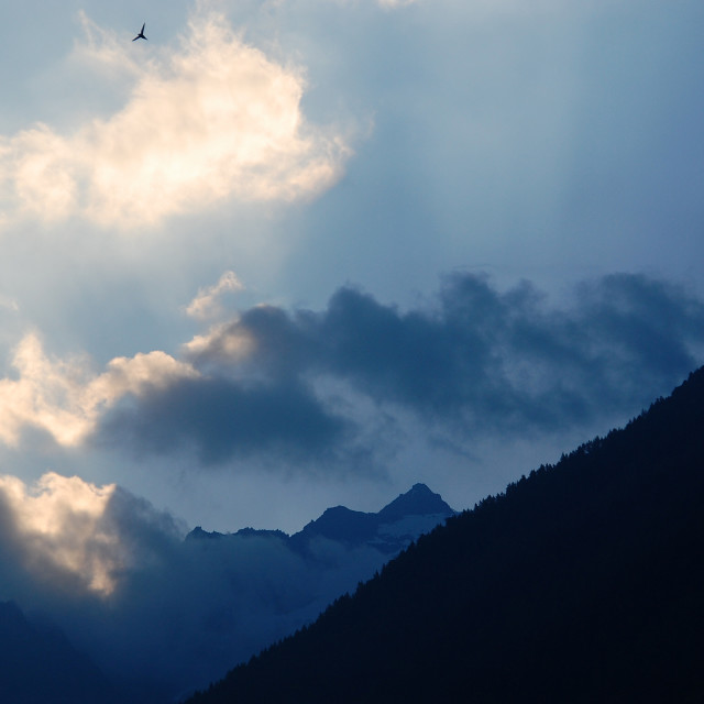 "Morning in the Alps" stock image