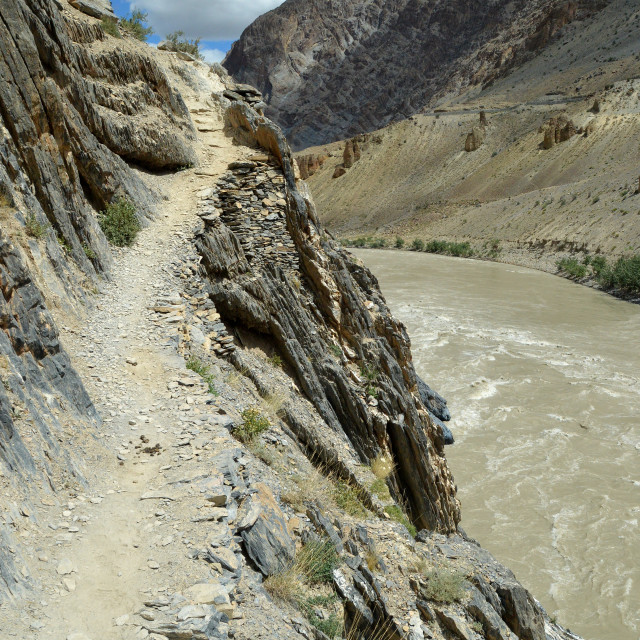 "Along the Zanskar" stock image