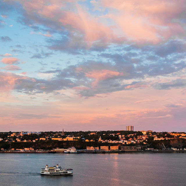 "The St. Lawrence River, Quebec City" stock image