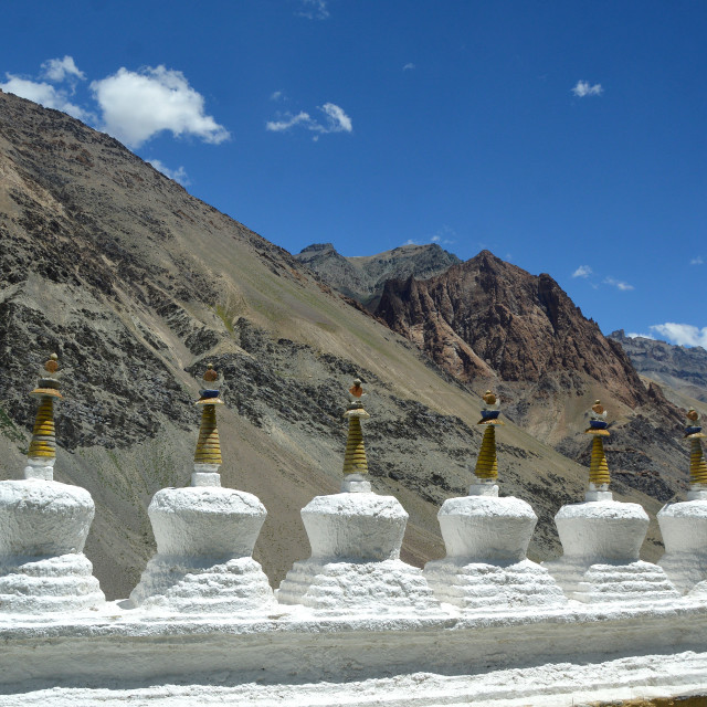 "Zanskar Chortens" stock image