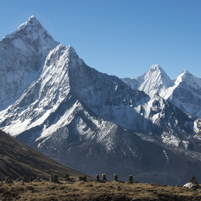 "Ama Dablam is a 6,812m in the Everest region of Nepal" stock image