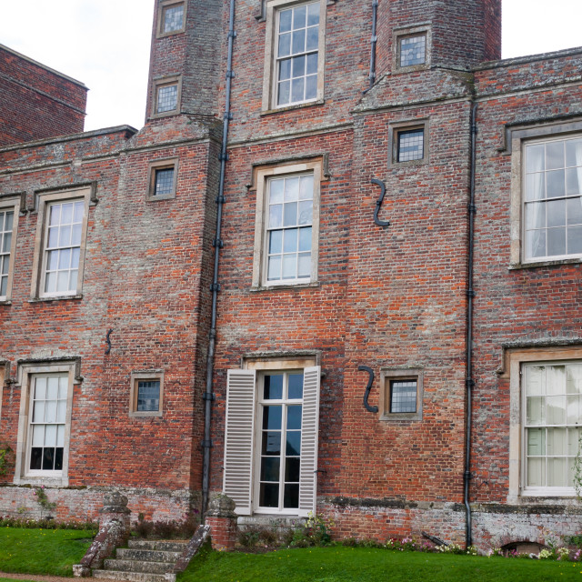 back view of mansion manor england melford hall long melford suffolk