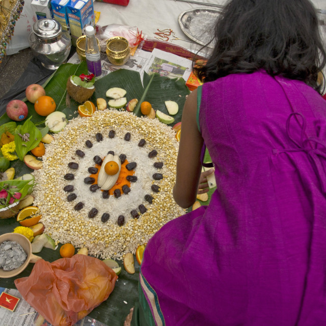 "Thaipusam Hindu Tamil festival celebrated in Little India, Singapore. It..." stock image