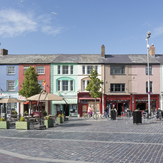 Shops in Castle Square, Caernarfon, Wales, United Kingdom License