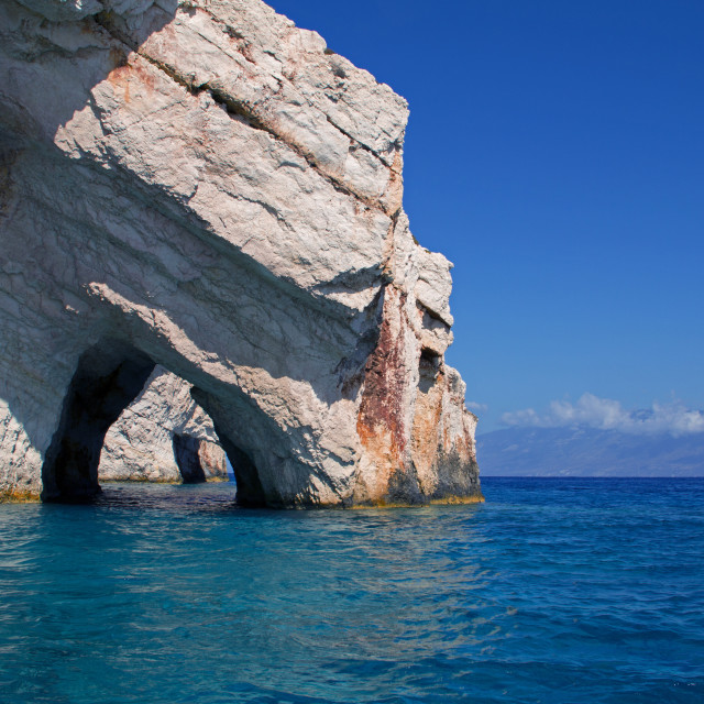 "Blue caves on Zakynthos Island" stock image