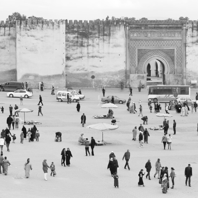 "mainsquare in Meknes" stock image